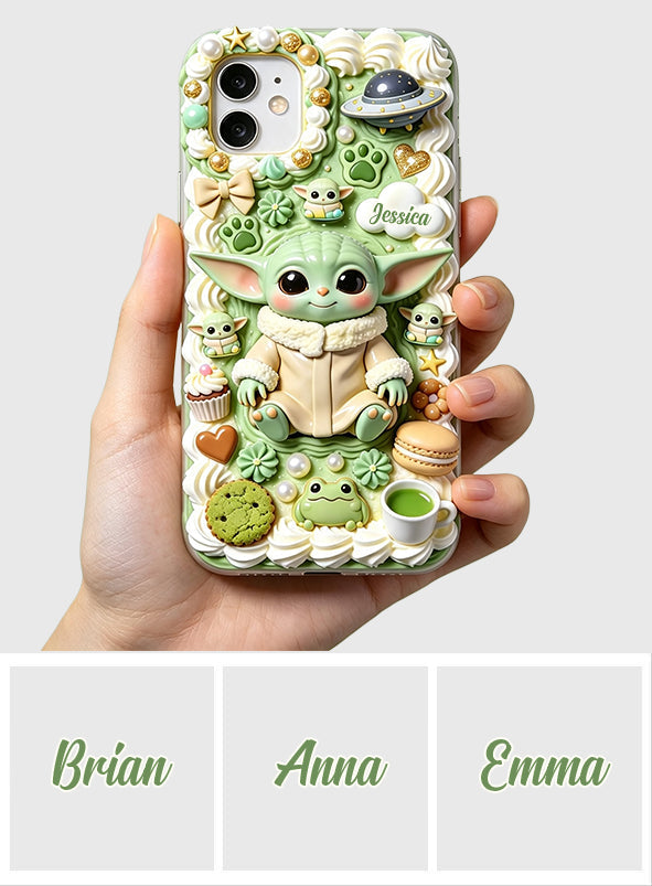 Tiny Guardian Galaxy - Personalized The Force 3D Embossed Leather Phone Case