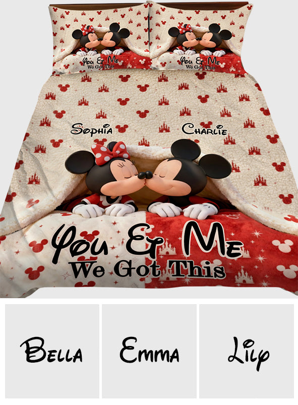 You & Me We Got This - Personalized Mouse Quilt Set