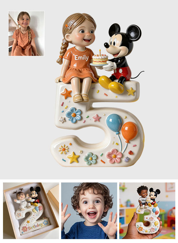Magical Birthday - Personalized Mouse 3D Plaque