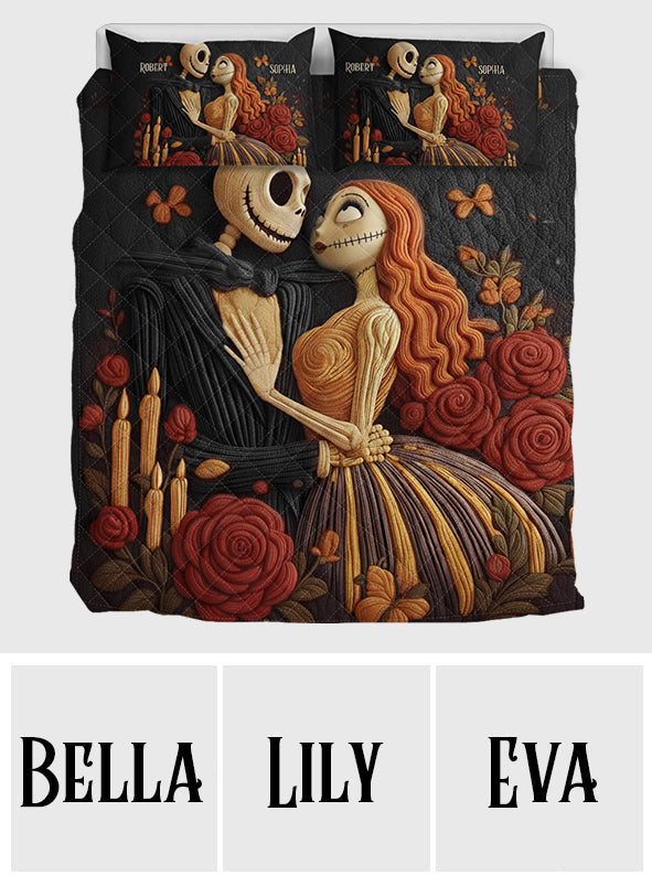 Nightmare Christmas Couple - Personalized Nightmare Quilt Set