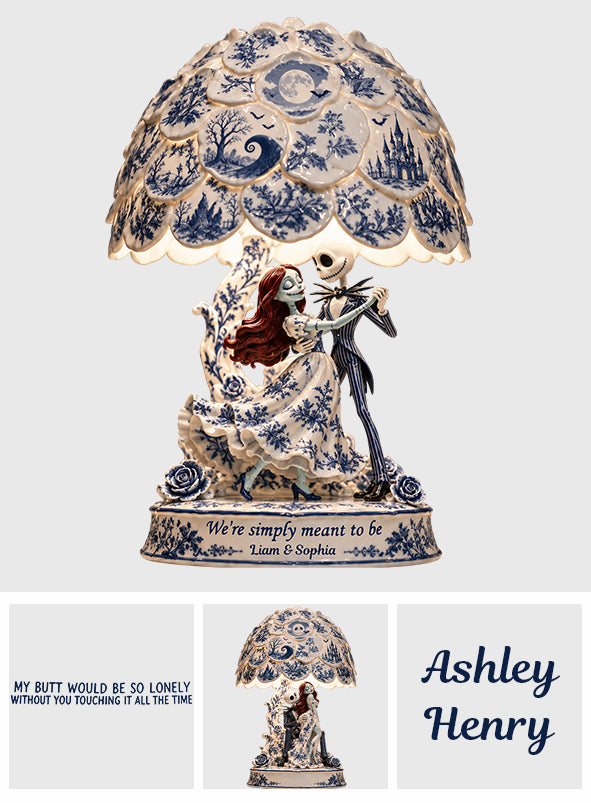 Toile de Jouy Skeleton Couple - Personalized Nightmare Acrylic LED Night Light