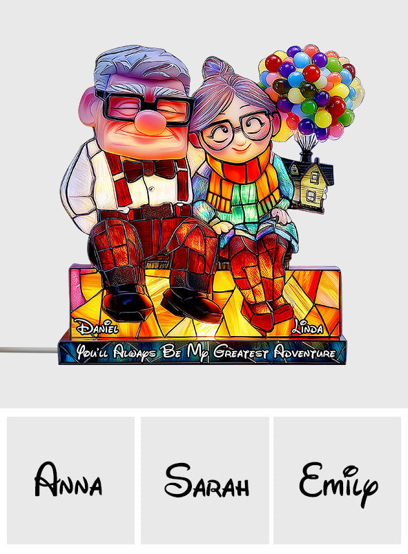 You Will Always Be My Adventure - Personalized Mouse Acrylic LED Night Light