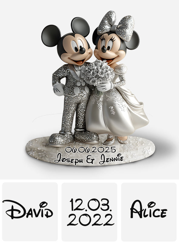 And They Lived Happily Ever After - Personalized Mouse Custom Shaped Acrylic Plaque