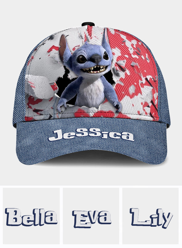 Cute Blue Monster - Personalized Ohana Classic Cap