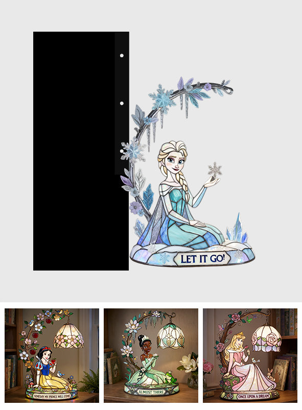 Once Upon A Dream - Personalized Beautiful Princess Bookshelf Lamp