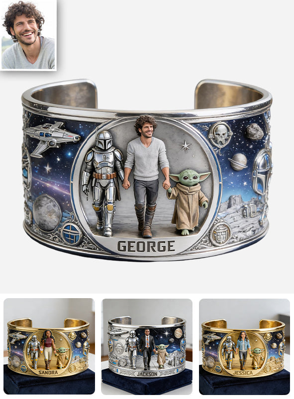 This Is The Way - Personalized The Force Shaped Cuff Bracelet