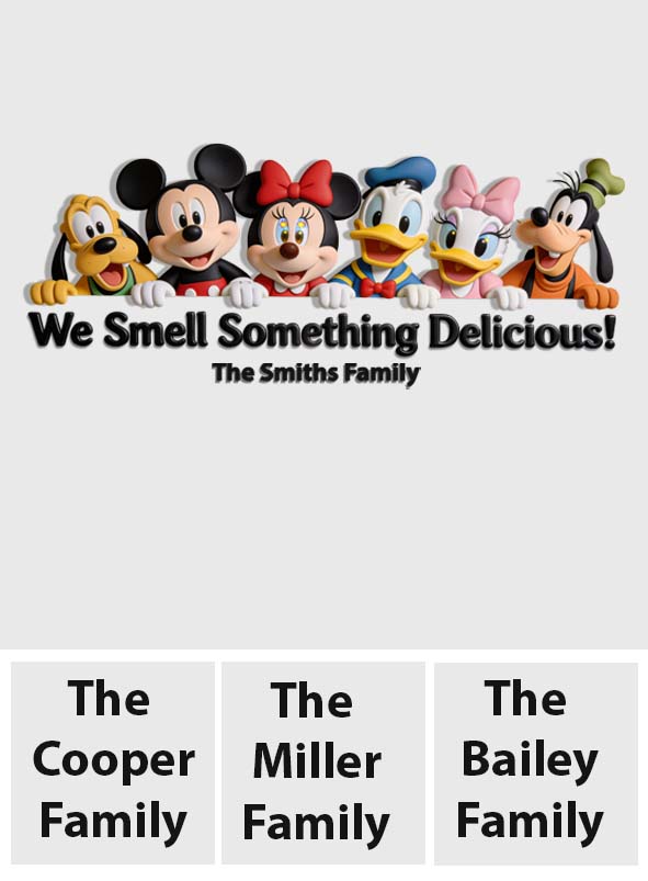 Kitchen Decor -Something Delicious - Personalized Mouse Wall Decal