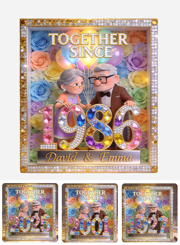 Together Since Couple Anniversary - Personalized Up Movie Couple Custom Shaped Acrylic Plaque