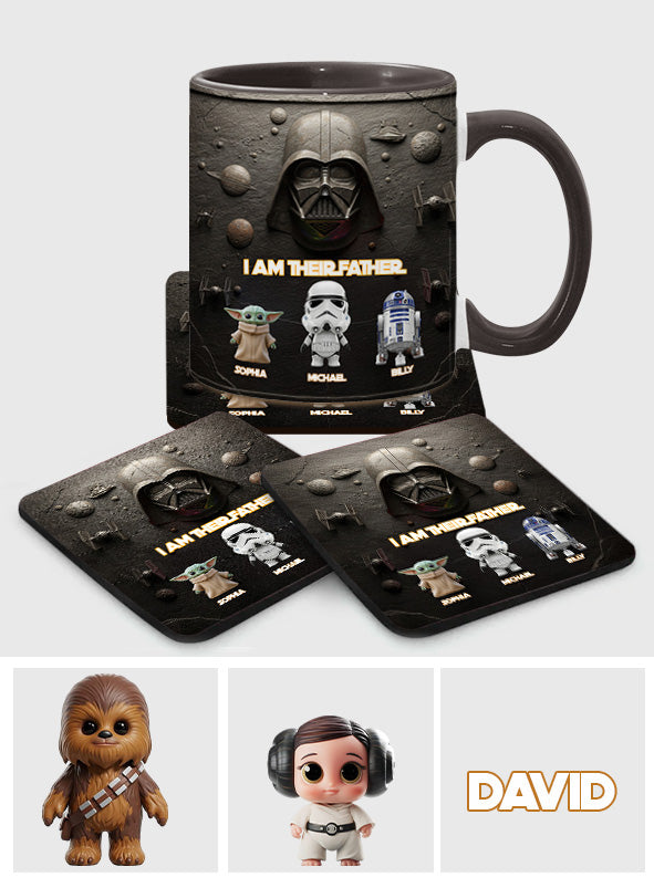 Their Father - Personalized The Force Accent Mug