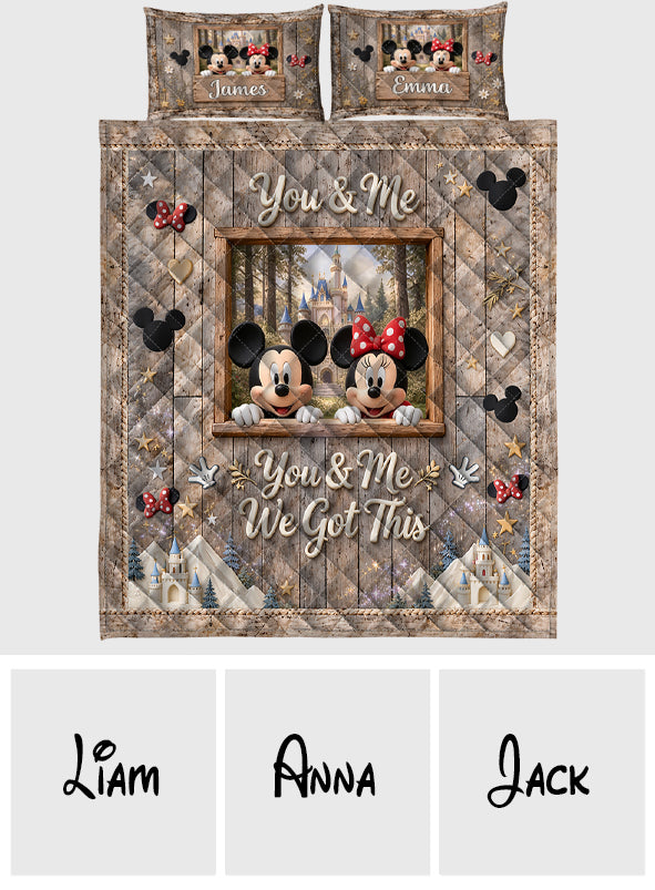 You & Me We Got This - Personalized Mouse Quilt Set