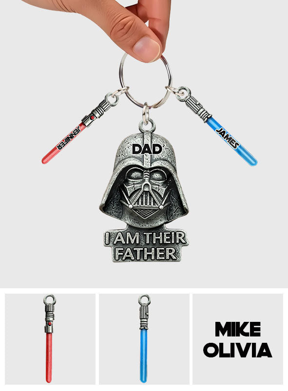 I Am Their Father - Personalized The Force Keychain with Charms