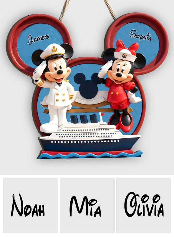 Magical Fantasy Cruise - Personalized Mouse Custom Shaped Wood Sign
