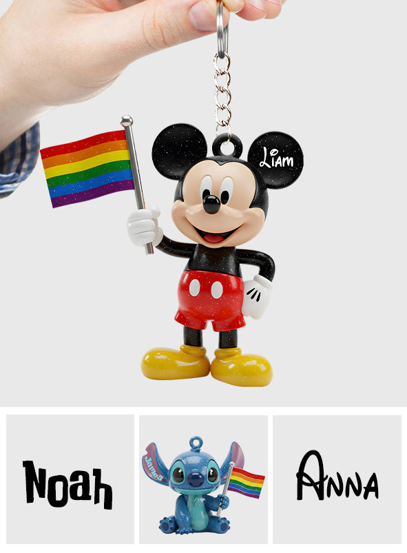 Love Is Love - Personalized LGBT Support Keychain