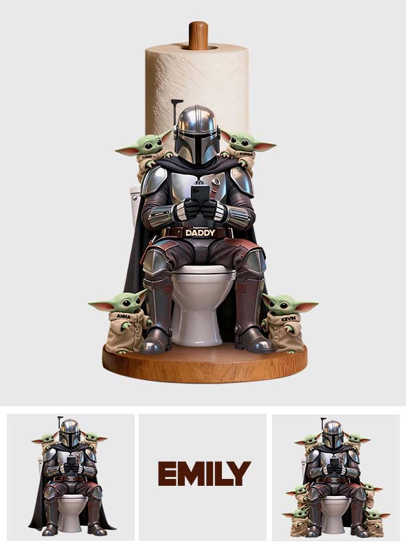 Doing Dad Sht - Personalized The Force Paper Towel Stand