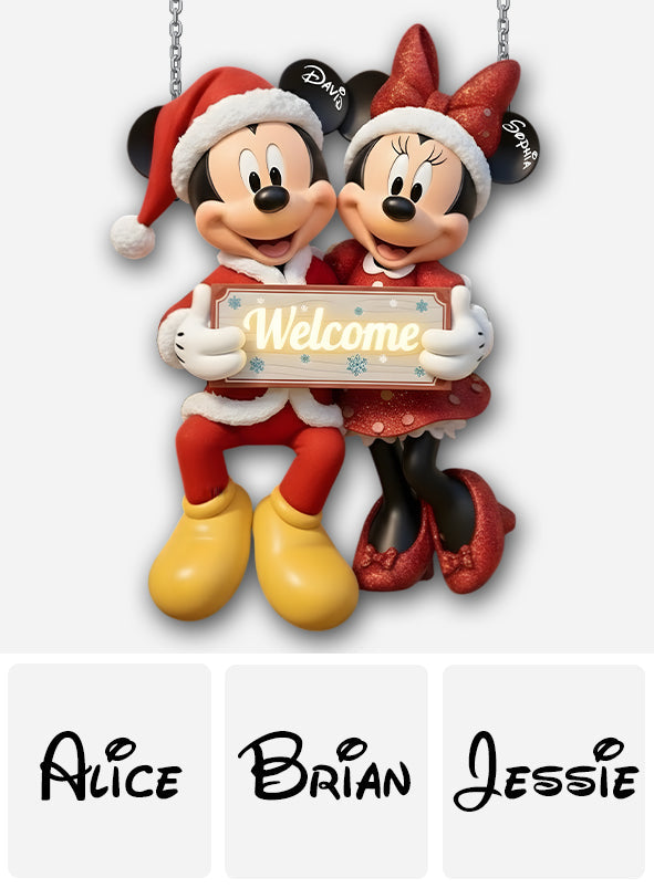 Welcome To Our House - Personalized Mouse Cut Metal Sign