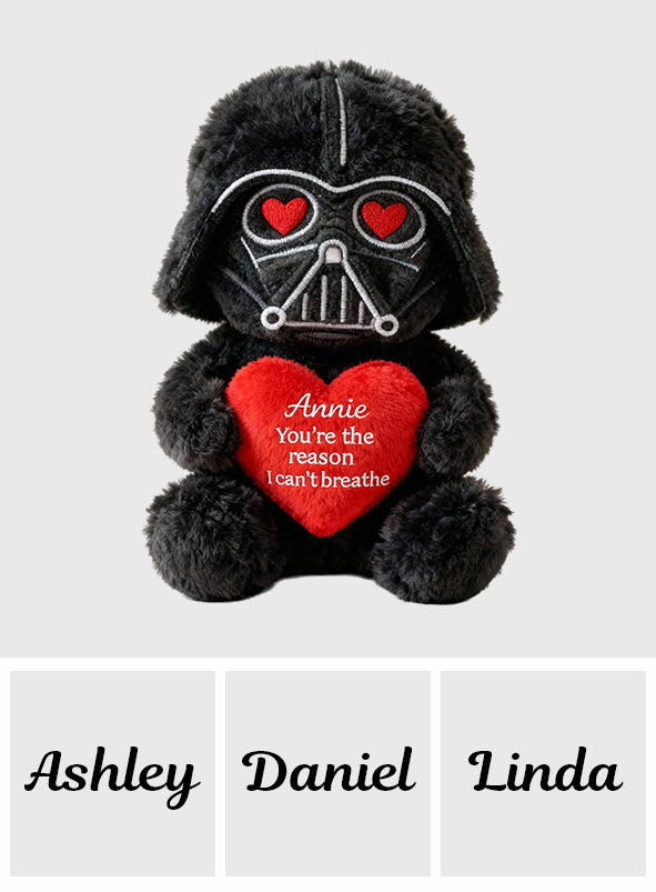 You're The Reason I Can't Breathe - Personalized The Force Faux Fur Shaped Pillow