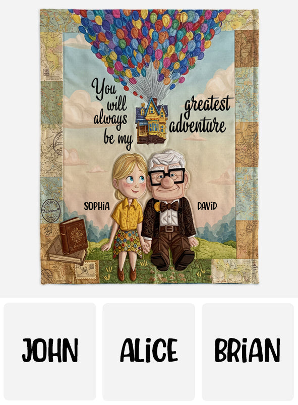 You Are My Greatest Adventure - Personalized Couple Blanket
