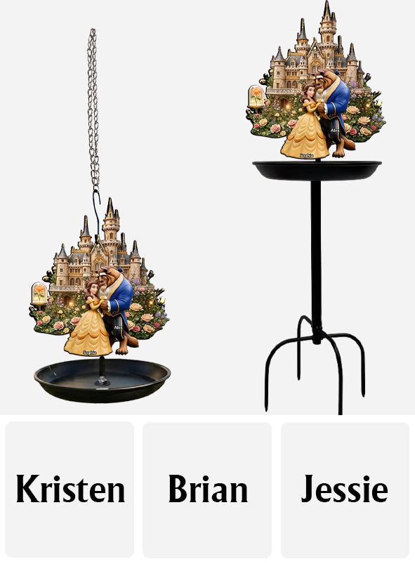 Tale As Old As Time - Personalized Beauty And The Beast Bird Feeder/ Bath