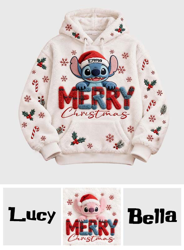 Merry Christmas - Personalized Ohana Fleece Hoodie