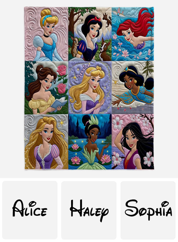 Beautiful Princesses - Personalized Mouse Blanket
