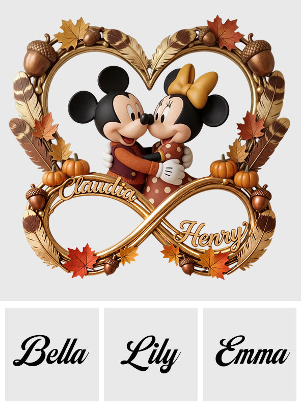 Our Thanksgiving Together - Personalized Mouse 3D Printed Cut Metal Sign