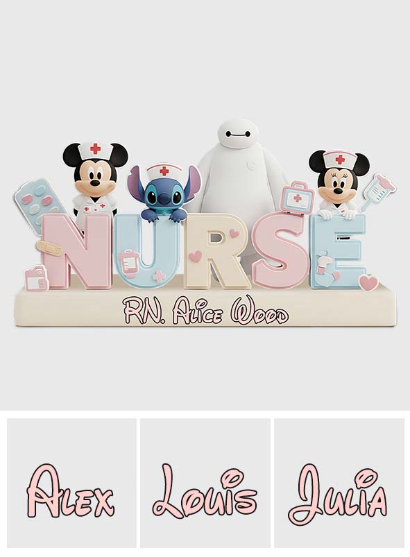 Cutie Nurse Desk Decor - Personalized Mouse Custom Shaped Acrylic Plaque