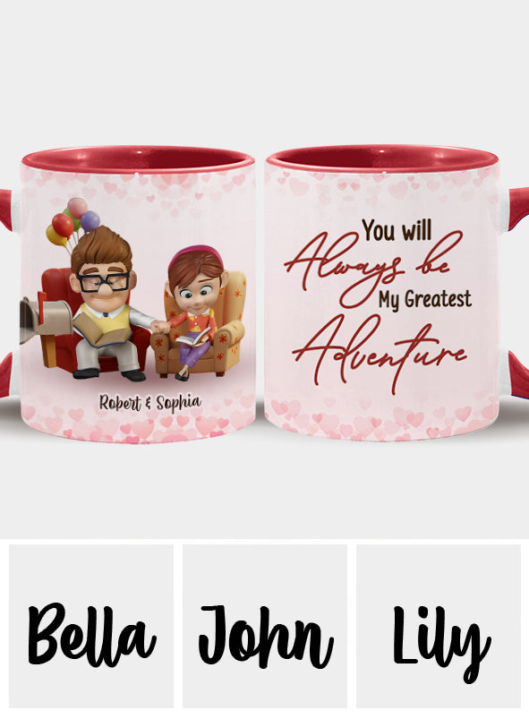 You Are My Greatest Adventure - Personalized Couple Accent Mug