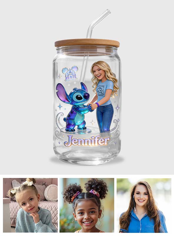 Best Friends - Personalized Ohana Can Glass