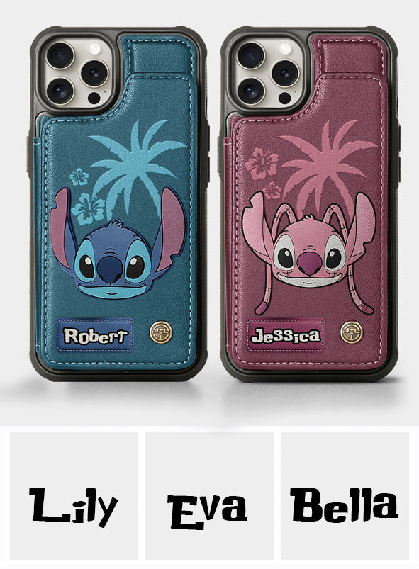 Ohana Alien Custom Name - Personalized Ohana Wallet Phone Case