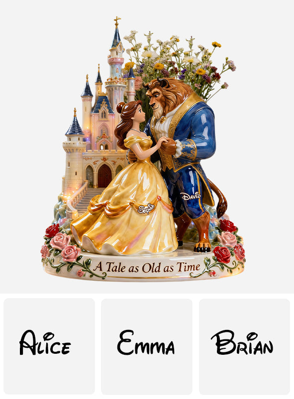 Tale As Old As Time - Personalized Beauty And The Beast Custom Shape Acrylic Flower Vase