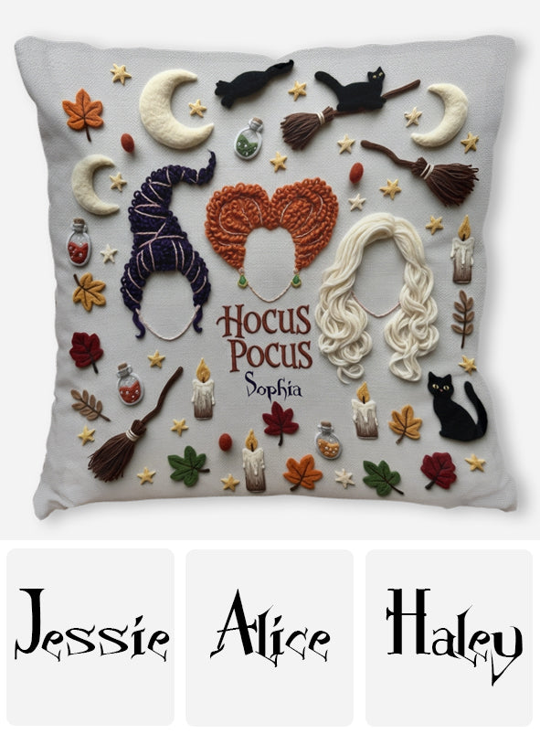 The Sanderson Sisters - Personalized Three Witches Throw Pillow