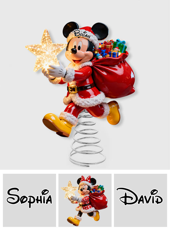Magical Christmas - Personalized Mouse LED Light Tree Topper