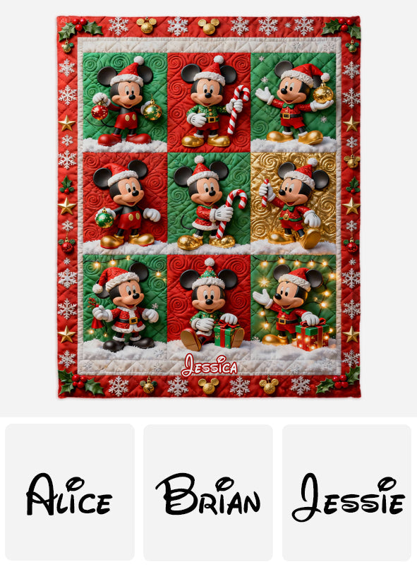 Magical Christmas - Personalized Mouse Blanket