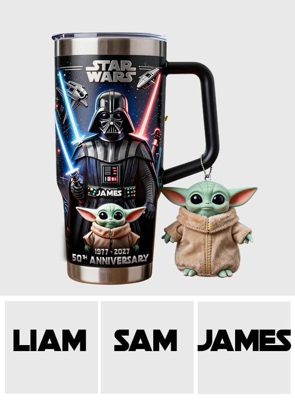 50th anniversary - Personalized The Force Tumbler With Plush Charm