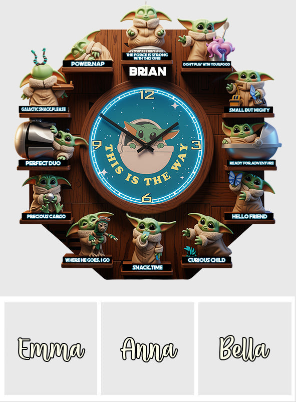 This Is The Way - Personalized The Force LED Light Wall Clock
