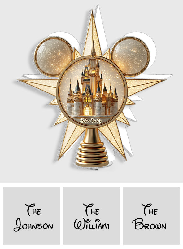 Merry Christmas At The Magical Land - Personalized Mouse LED Light Tree Topper