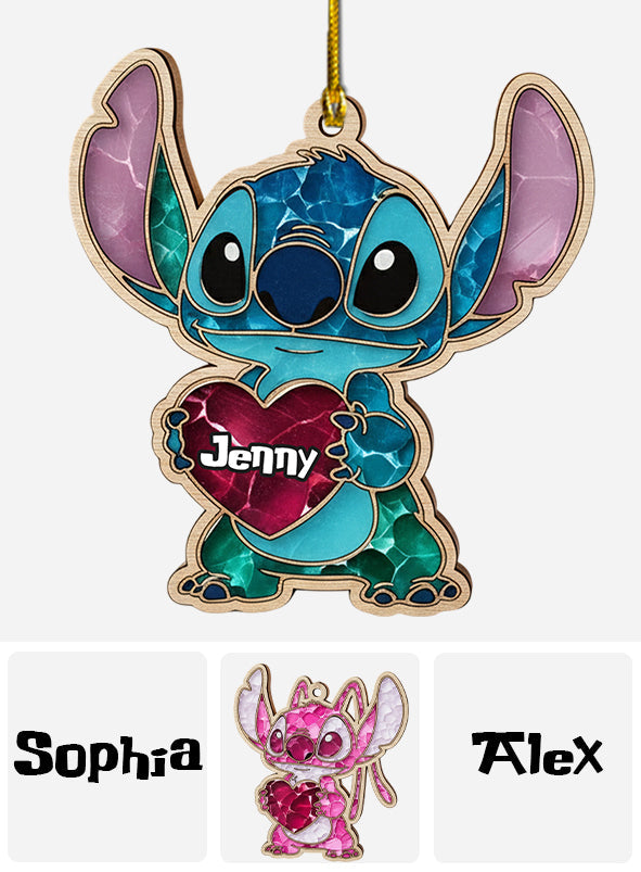 Love Blue Monster - Personalized Ohana Ornament