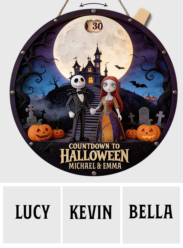 Countdown To Halloween - Personalized Nightmare Spinner Sign Custom Shape