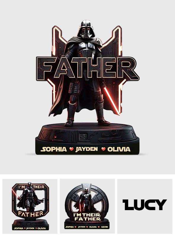 I'm Their Father - Personalized The Force Custom Shaped Acrylic Plaque