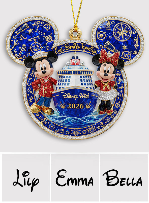 Our Cruise Trip - Personalized Mouse Ornament