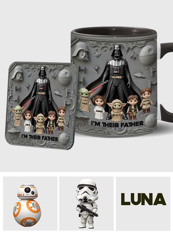 Best Dad In The Galaxy - Personalized The Force Accent Mug
