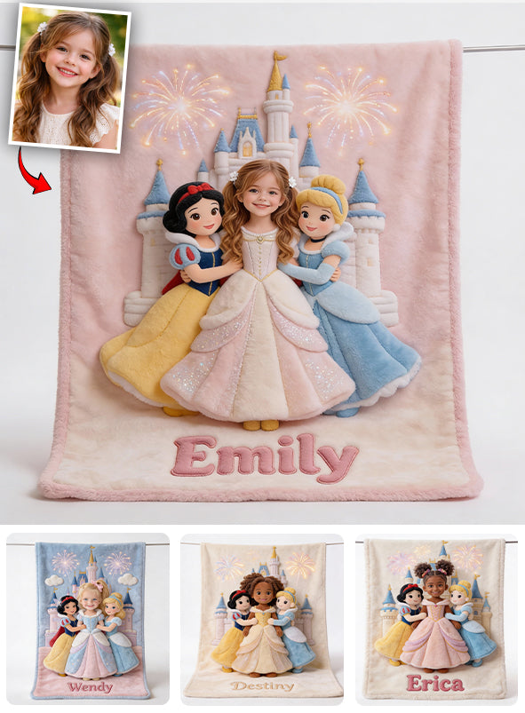 Custom Any Photo Magical Princesses - Personalized Mouse Blanket