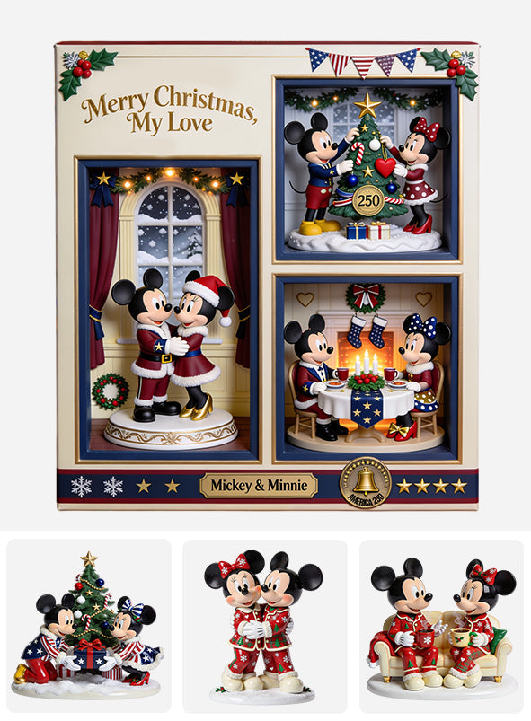 The Magical Christmas Couple Gift - Personalized Mouse Folded Advent Calendar With Ornaments