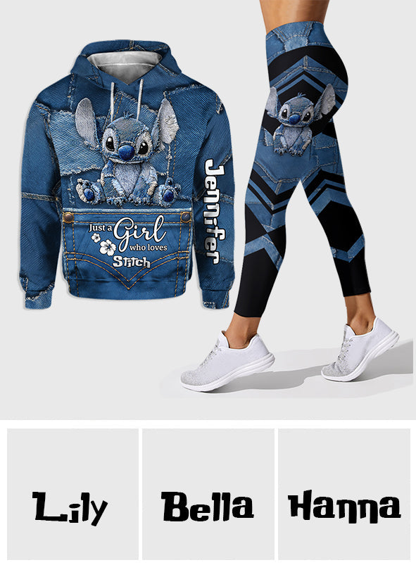 Just A Girl Who Loves Monster - Personalized Ohana Hoodie and Leggings