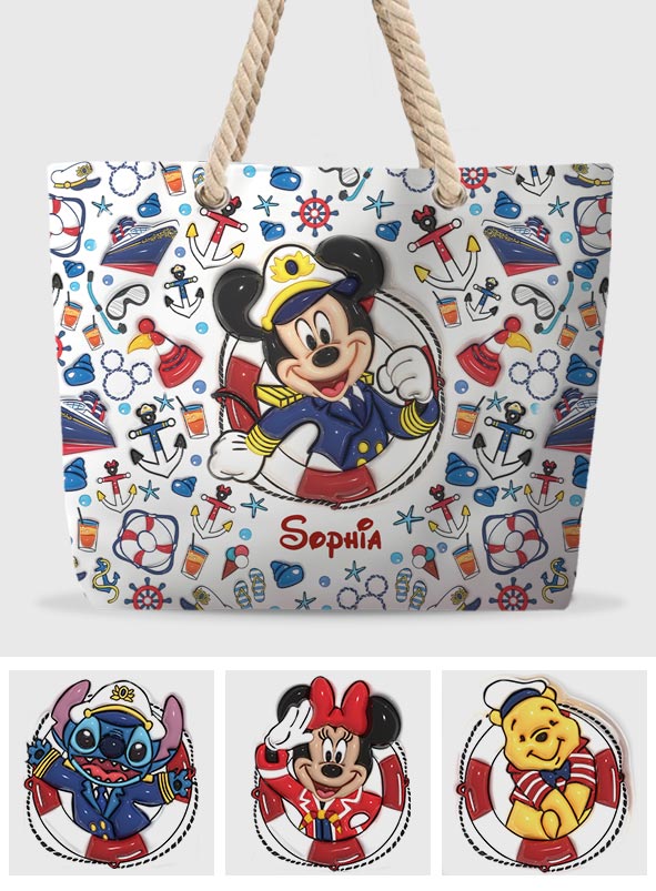 Family Cruise Trip - Personalized Mouse Beach Bag