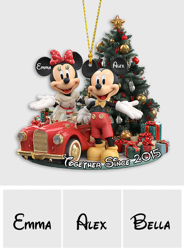 Christmas Couple - Personalized Mouse Ornament