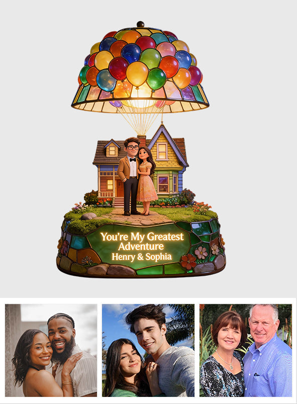 Custom Any Photo My Greatest Adventure - Personalized Up Movie Couple Acrylic LED Night Light
