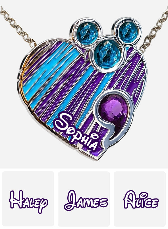 You Matter - Personalized Suicide Prevention Custom Shaped Pendant Necklace