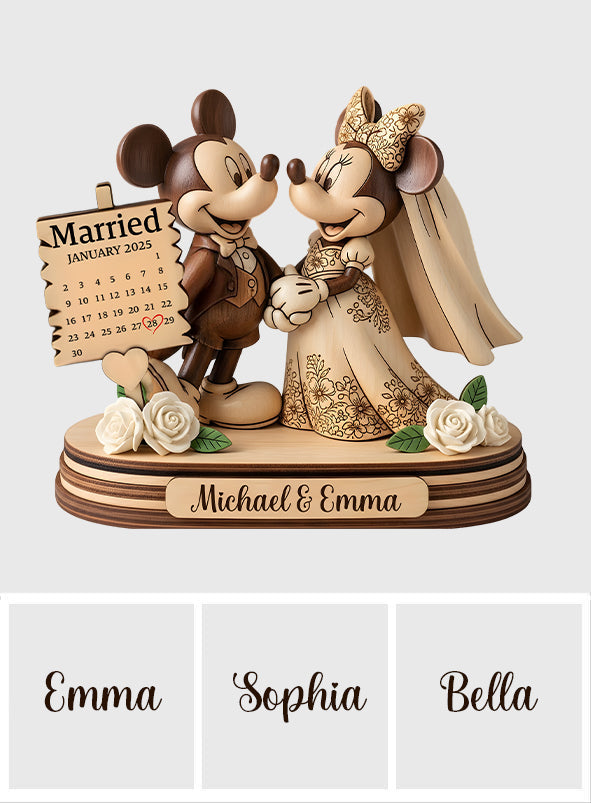Married - Personalized Mouse Custom Shaped Acrylic Plaque