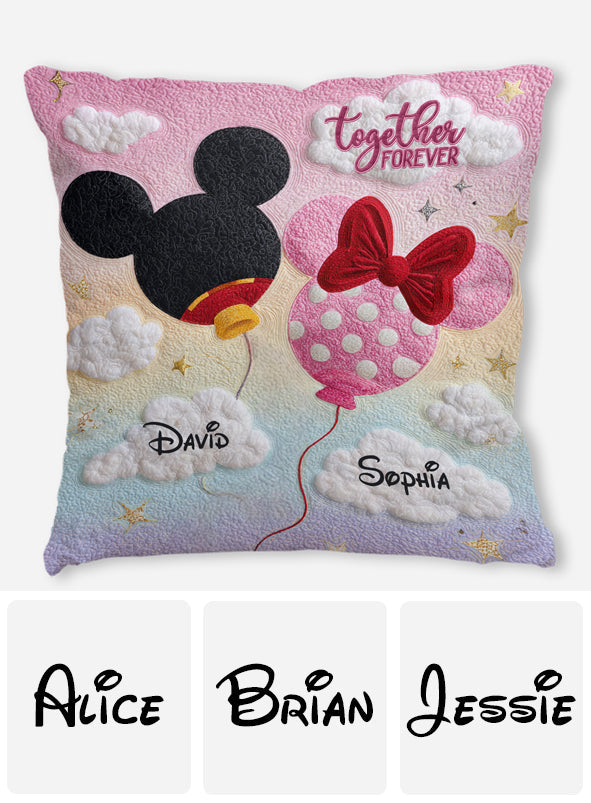 Couple Big Ears - Personalized Mouse Throw Pillow